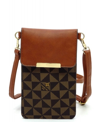 Monogram Cell Phone Purse Crossbody Bag PM082 TAN